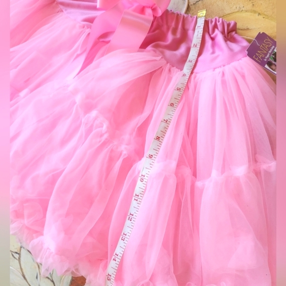 DANCE Pink Gym TUTU PUPPET WORKSHOP Barbie Rose Satin Elastic Tulle Slip Skirt S - Picture 11 of 16